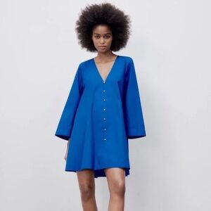 Zara Voluminous Poplin Dress